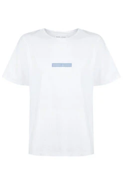 Boxed Logo Tee - White / Dusk Blue