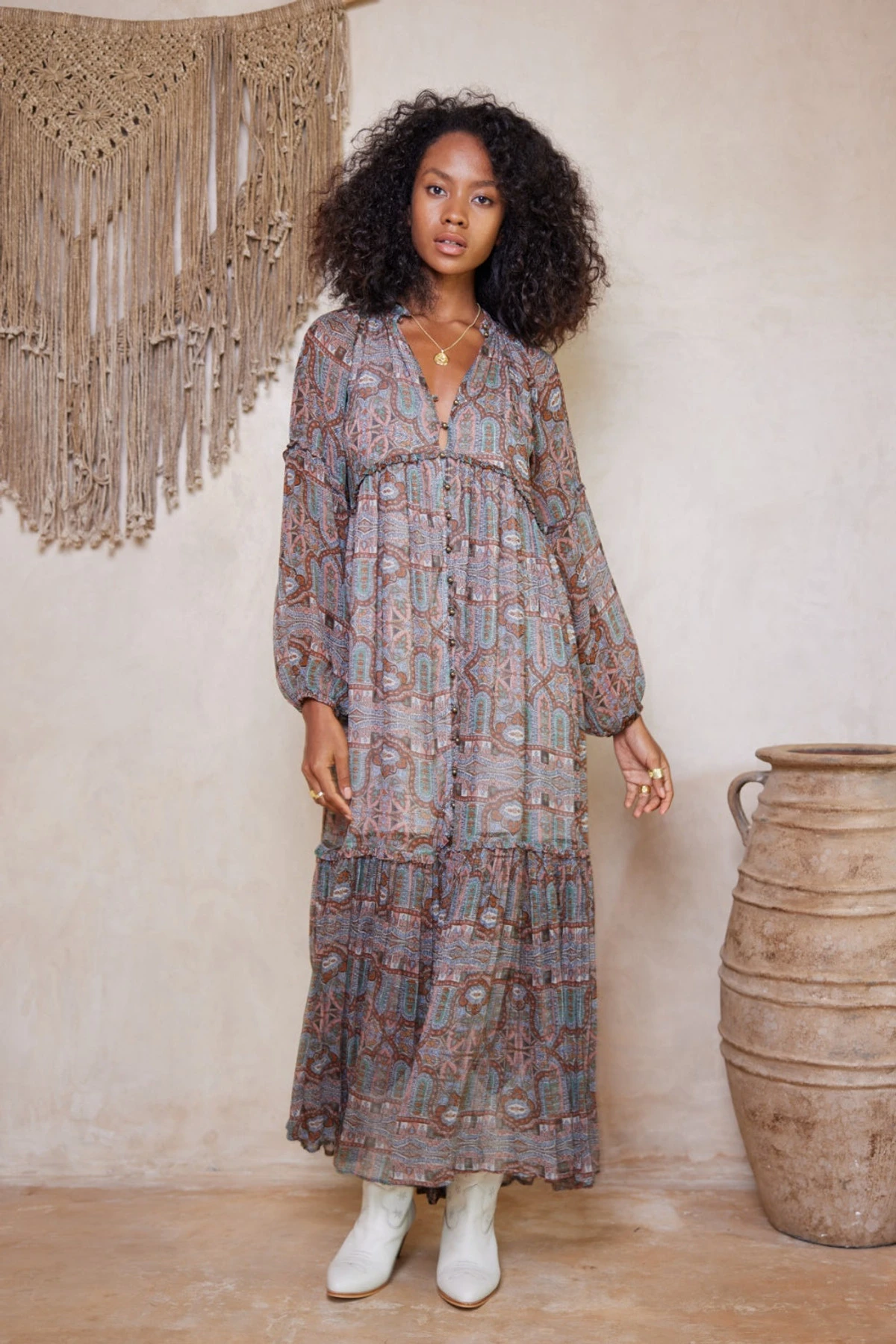 Marjorie Isla Maxi Dress - Sandshell 4 Marjorie Isla Maxi Dress - Sandshell - Image 2