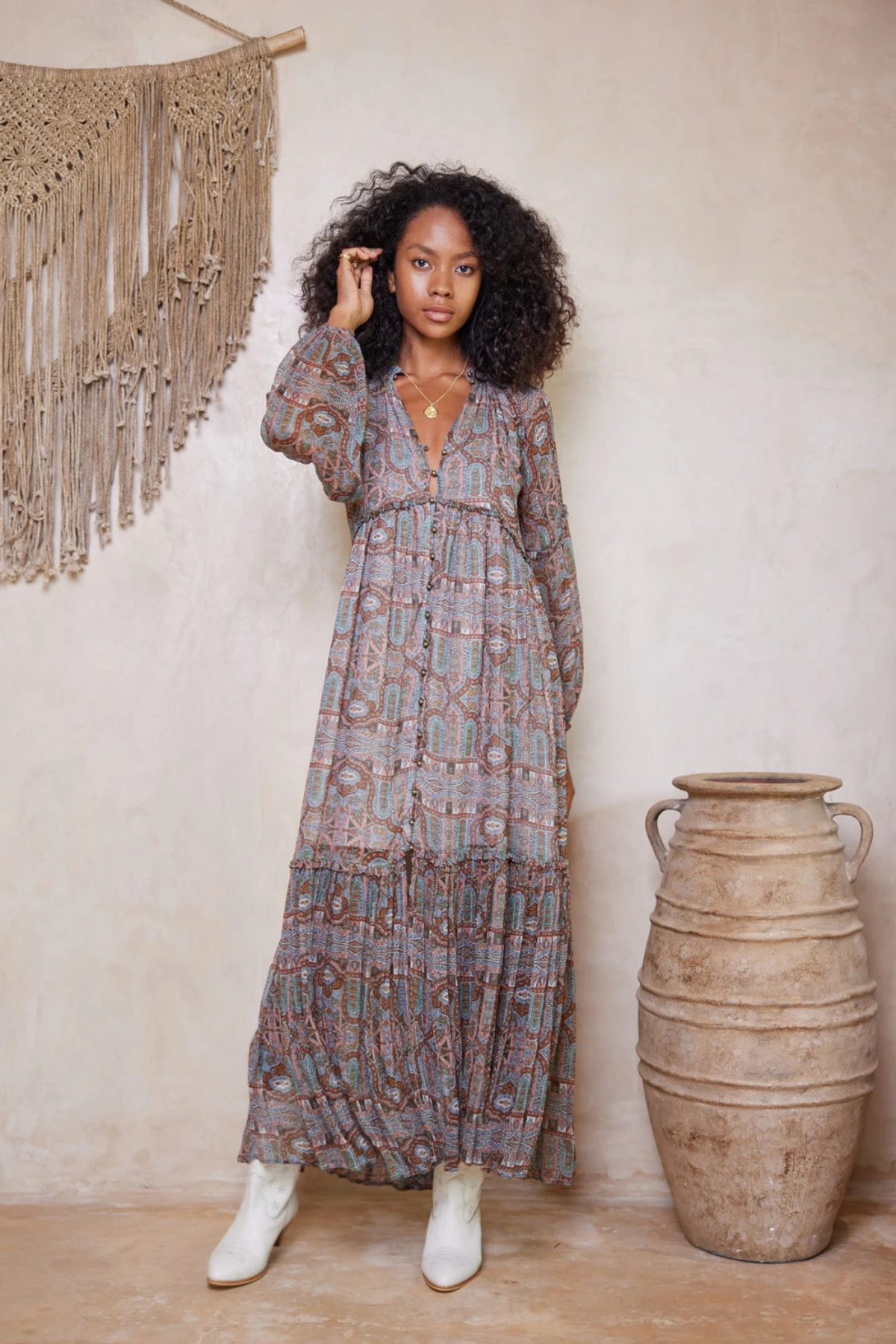 Marjorie Isla Maxi Dress - Sandshell 5 Marjorie Isla Maxi Dress - Sandshell - Image 3