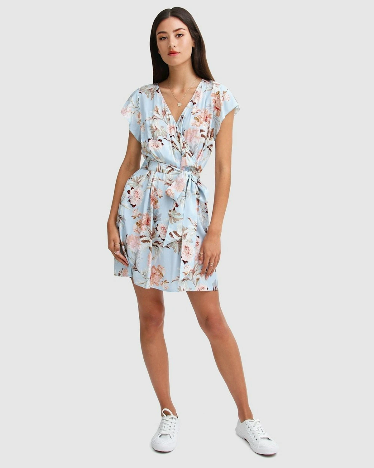 I'm The Star Wrap Dress - Light Blue 7 I'm The Star Wrap Dress - Light Blue - Image 5