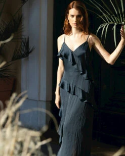 Ocean Eyes Tiered Maxi Dress - Navy -Swathera Sales 8re4amEBsy8ibUqbGL66 gJ8o 88998.1710502200