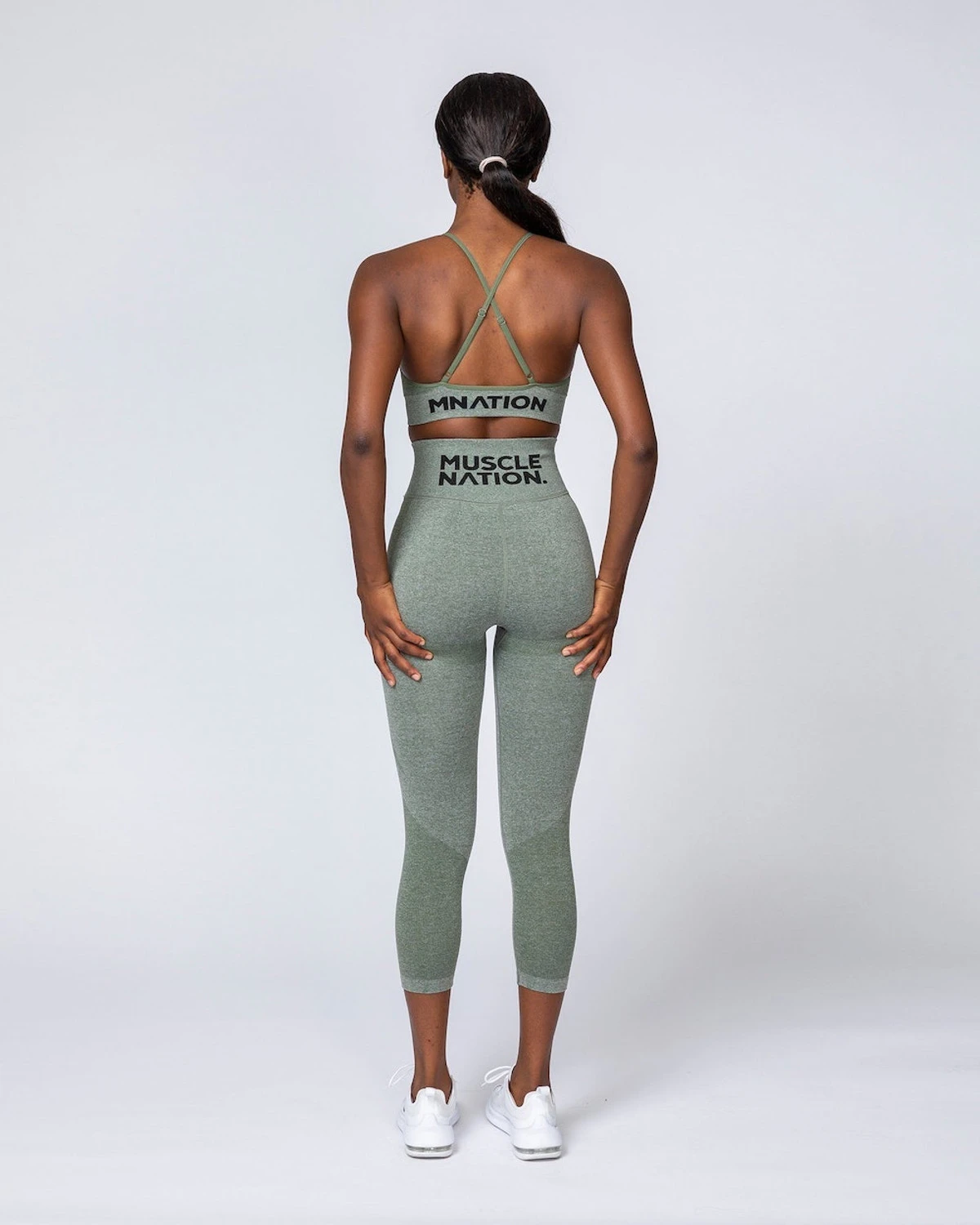 Shape Up Seamless 7/8 Leggings - Khaki Marl 21 Shape Up Seamless 7/8 Leggings - Khaki Marl - Image 19