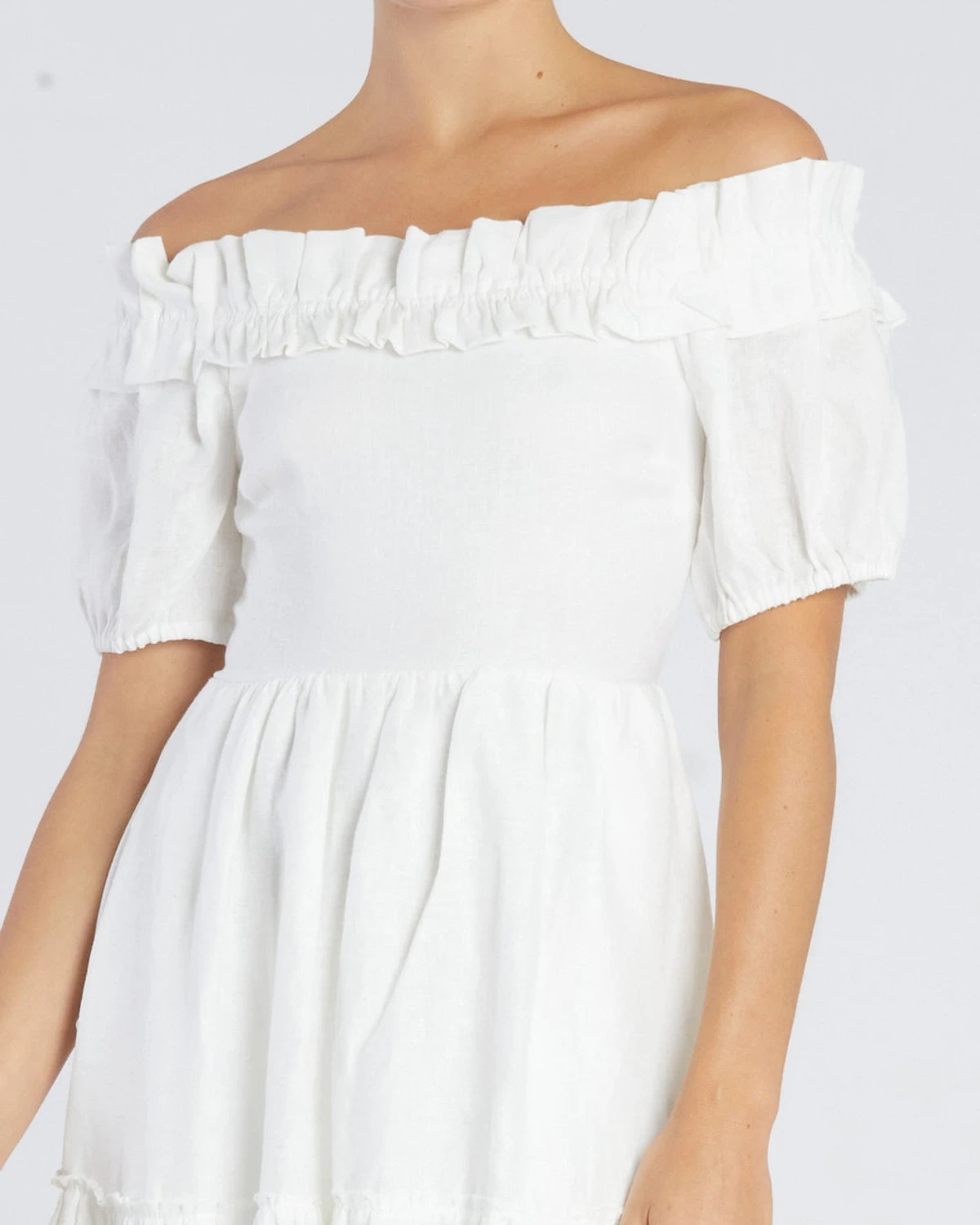 Bridgette Linen Maxi Dress - White 7 Bridgette Linen Maxi Dress - White - Image 6