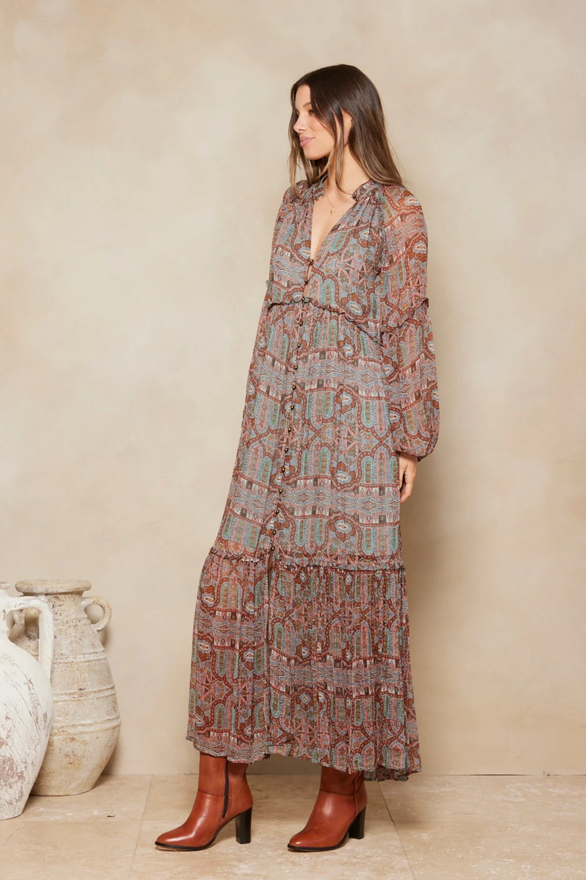 Marjorie Isla Maxi Dress - Sandshell 15 Marjorie Isla Maxi Dress - Sandshell - Image 13