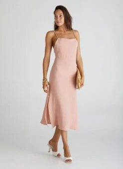 Cross Back Midi Dress - 100353427