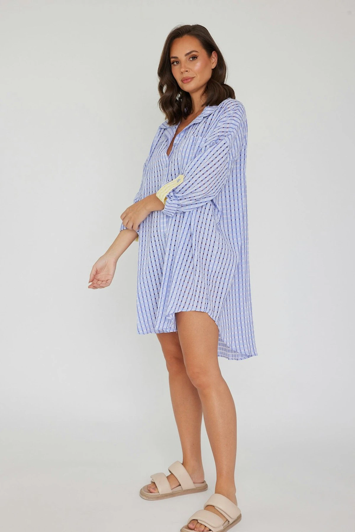 IZZY Dress Chequer Lilac 12 IZZY Dress Chequer Lilac - Image 10