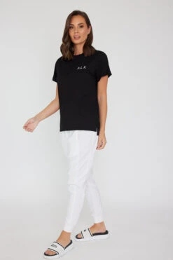 Λ L X Crew T-Shirt Black -Swathera Sales FNT037icpVS2t HJNNhIk Z2c 09383.1710761091