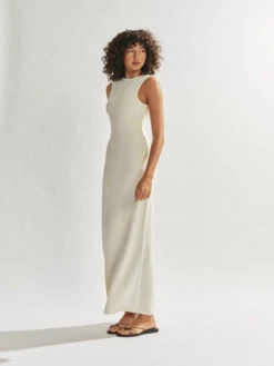 Flynn Backless Knit Maxi Dress Eggshell -Swathera Sales Fqy2wNPJxboT5ynvgXOSFpw 0 21795.1710933884