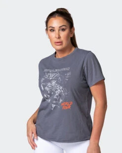 Leopard Regular Fit Vintage Tee - Washed Tornado