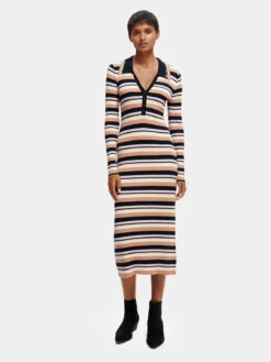 Scotch & Soda Long Sleeved Rib Knitted Polo Shirt Midi Dress -Swathera Sales GqA y6hjqxFMfmQFnGh2ch dA 69320.1711107712