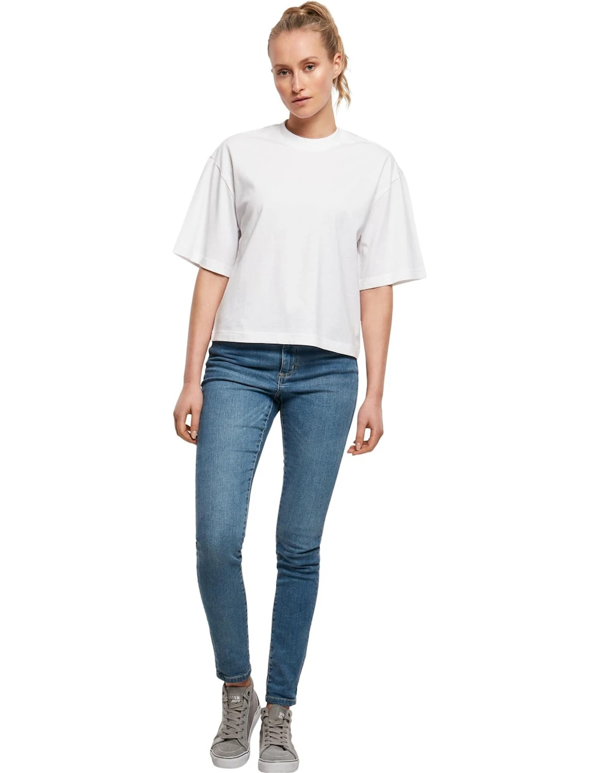 URBAN CLASSICS Womens Organic Oversized Tee - White 12 URBAN CLASSICS Womens Organic Oversized Tee - White - Image 10