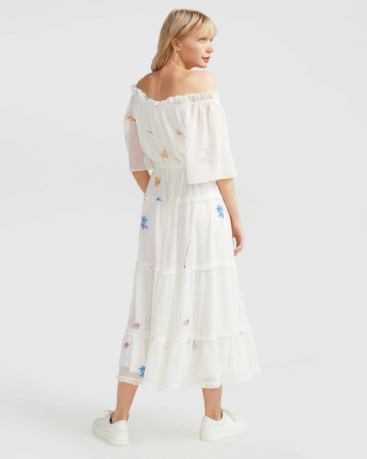 La Femme Tiered Maxi Dress - White 8 La Femme Tiered Maxi Dress - White - Image 6