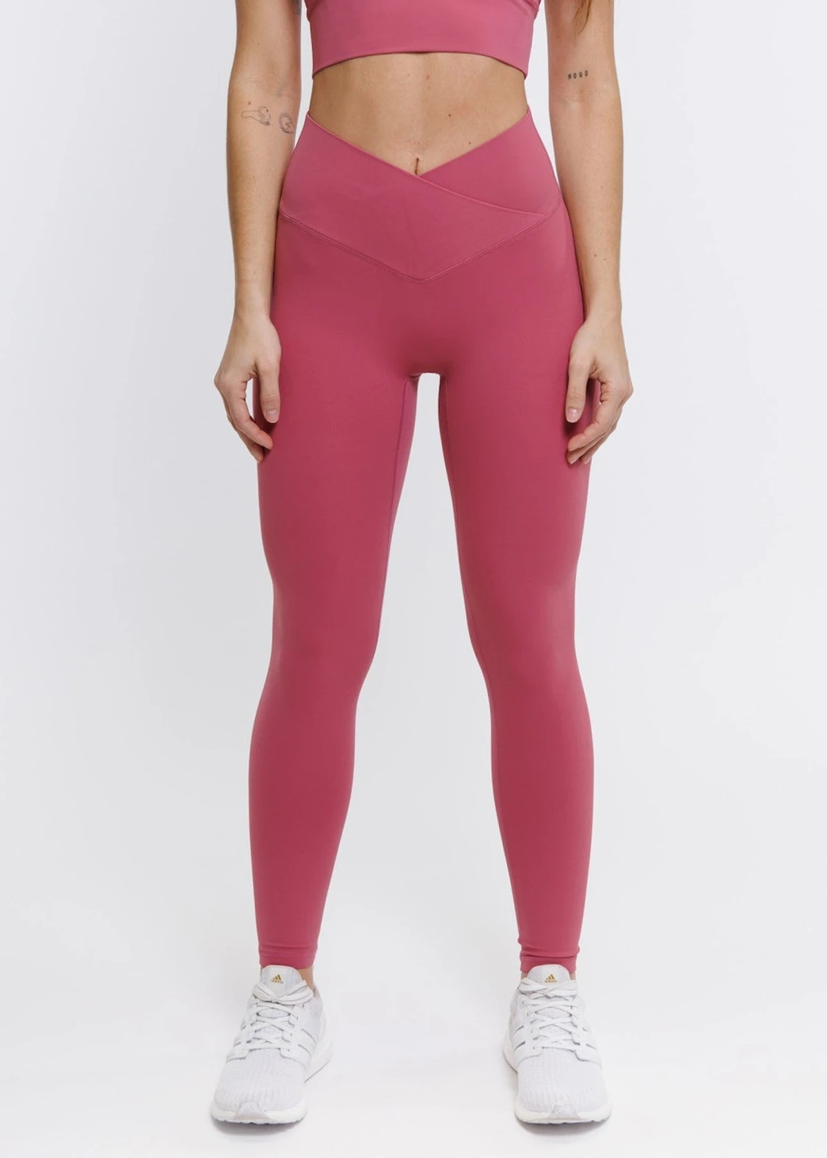 Elevate Cross Leggings - Rose 4 Elevate Cross Leggings - Rose - Image 2