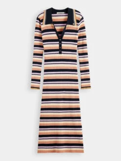 Scotch & Soda Long Sleeved Rib Knitted Polo Shirt Midi Dress -Swathera Sales NYnbUzv2XEPzRkQ3H3GHqBURY 13159.1711107711