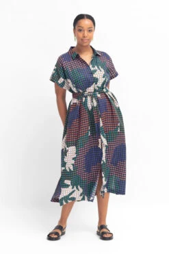 Tilko Silverscreen Linen Shirt Dress - 100511447