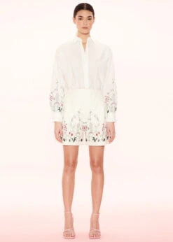 Botanical Embroidered Shorts - White -Swathera Sales Qw1LJ3b8000aWoZ5Tr4z2RrmU 02512.1706270048