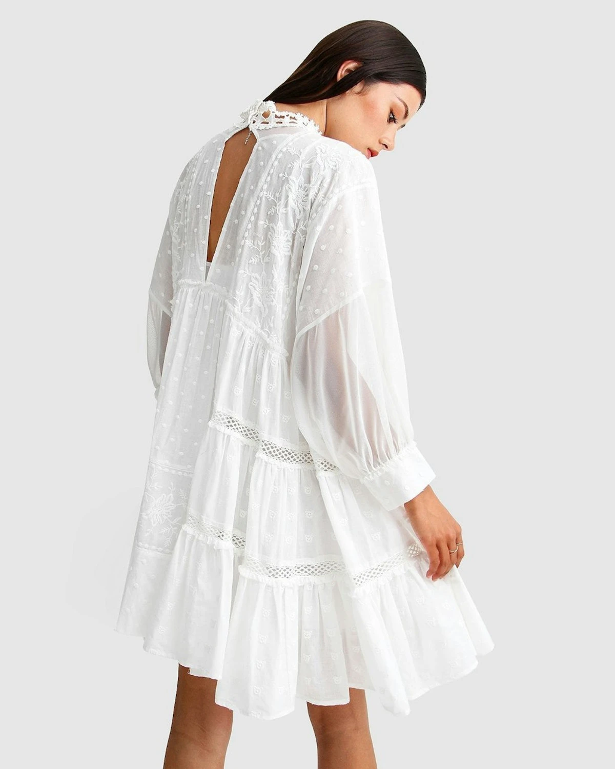 Unforgettable Oversized Lace Mini Dress - White 7 Unforgettable Oversized Lace Mini Dress - White - Image 5