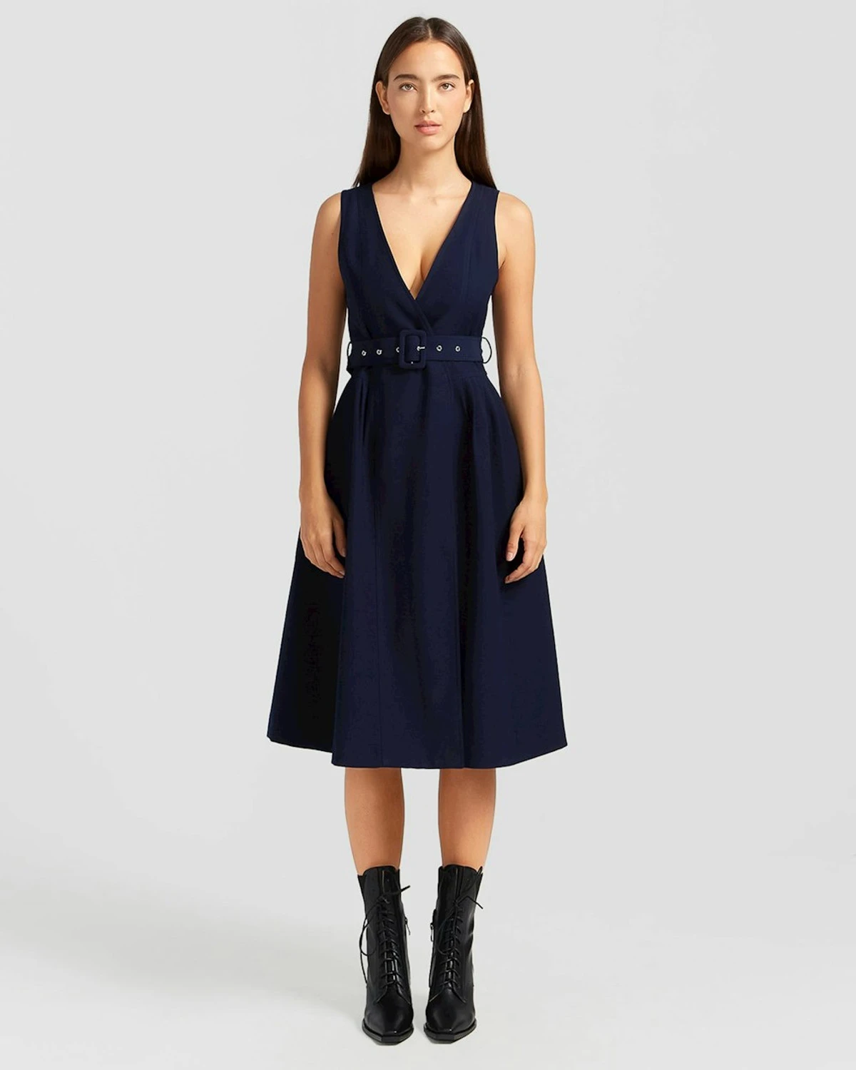Miss Independence Midi Dress - Navy 4 Miss Independence Midi Dress - Navy - Image 2