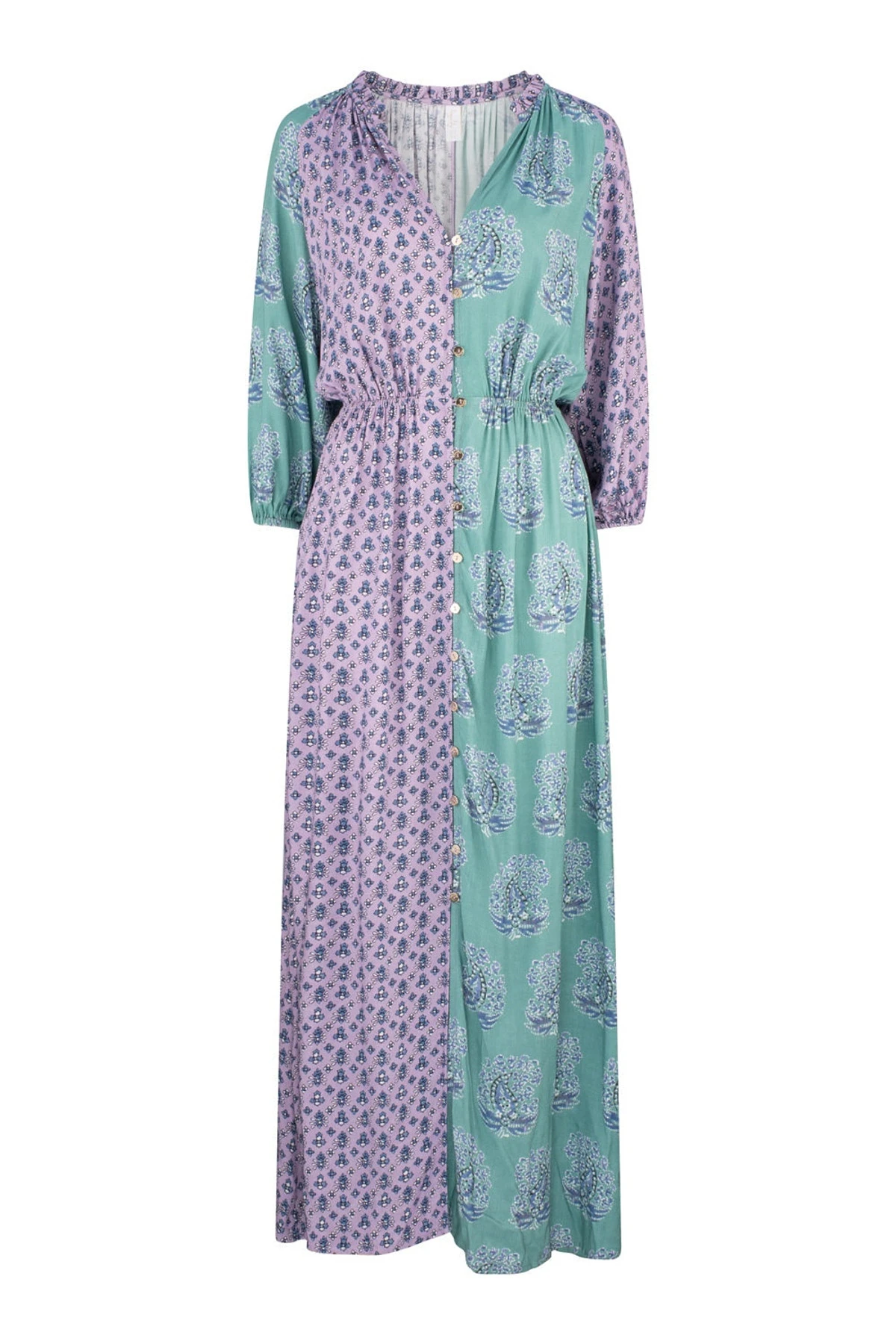 Pandora Harmony Maxi Dress - Everglade And Violet Patchwork 5 Pandora Harmony Maxi Dress - Everglade And Violet Patchwork - Image 3