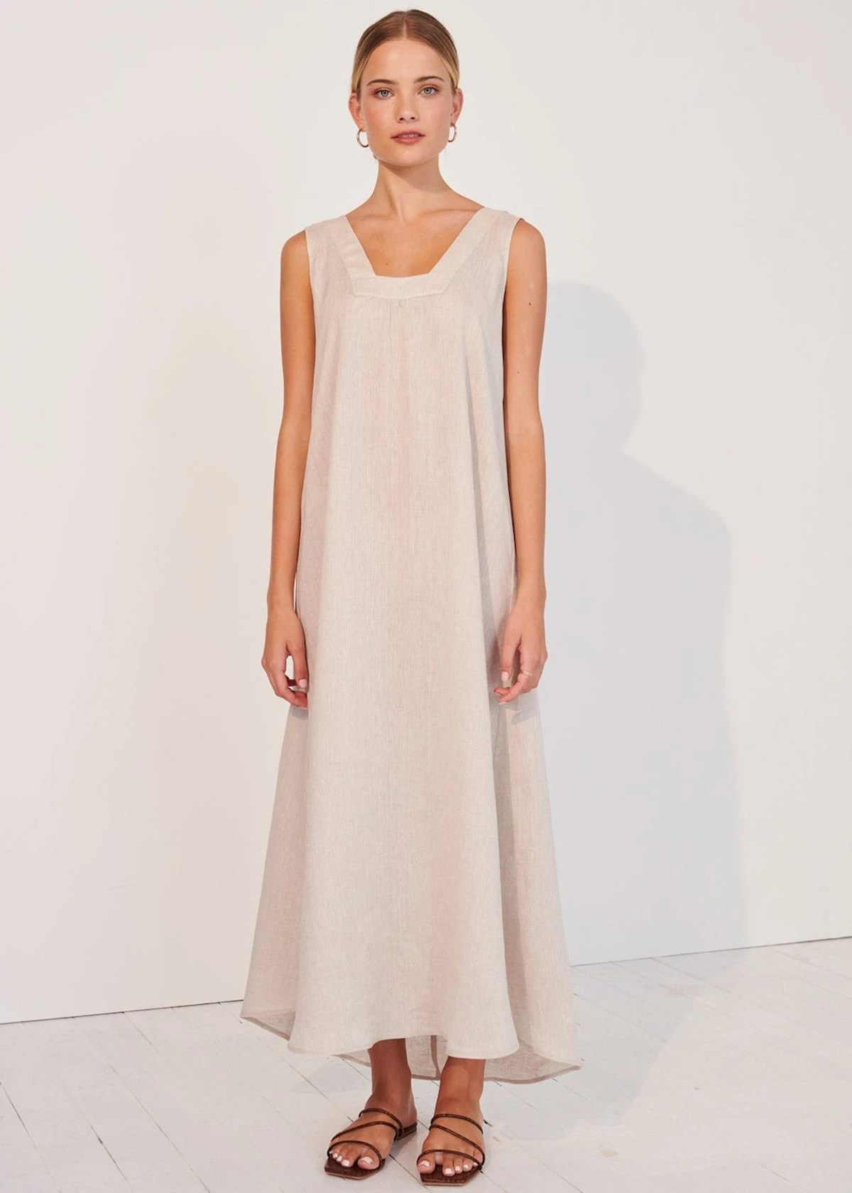 Marianna Tie Back Dress - Natural 3 Marianna Tie Back Dress - Natural