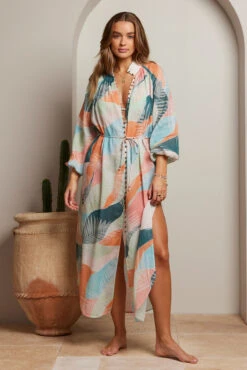 Havana Lorena Maxi Shirt Dress - Watercolour Tropical 22 Havana Lorena Maxi Shirt Dress - Watercolour Tropical -Swathera Sales YzzVtWO0vrYlja cOuzC1n yw 11718.1711106652