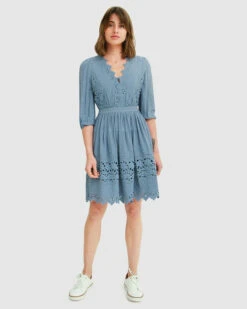Sweet Talk Eyelet Mini Dress - Dusty Blue -Swathera Sales ZRFW0lvuPwU3M9A6PrM24 st8 92743.1711019939