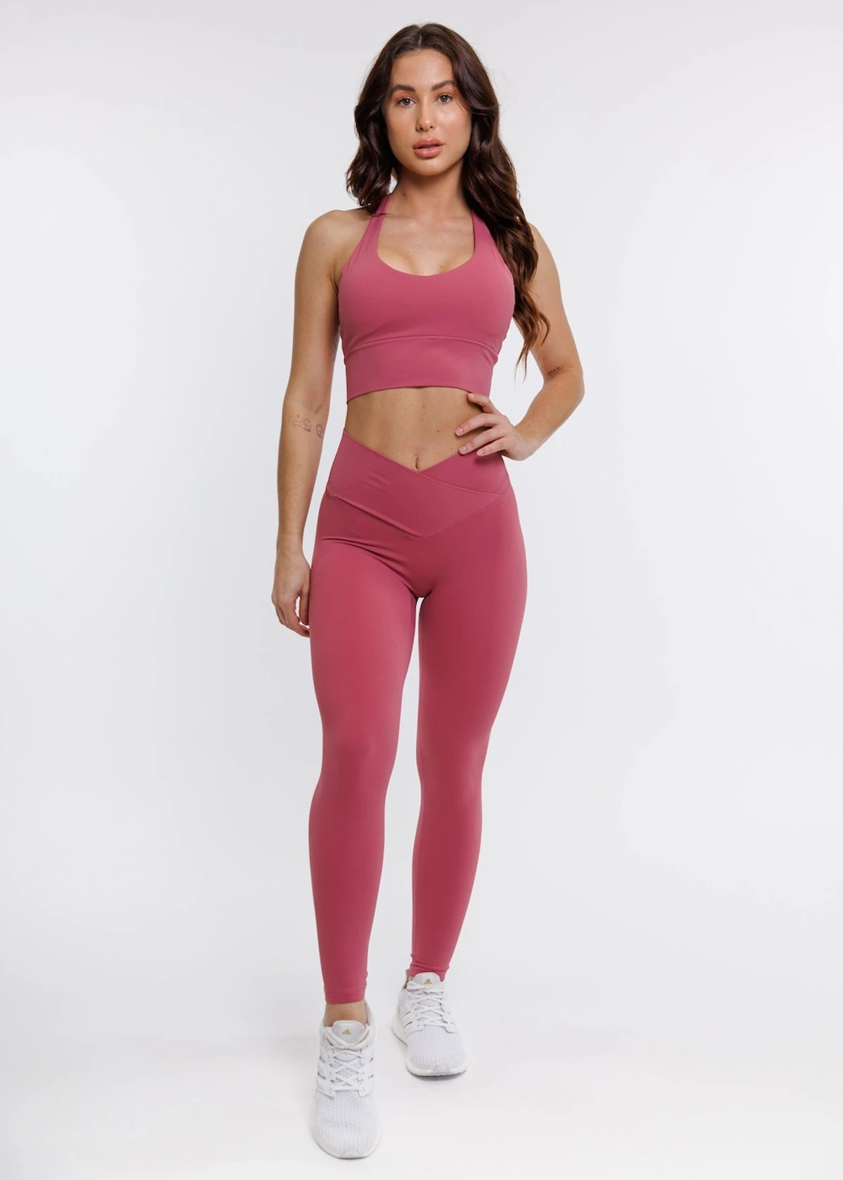Elevate Cross Leggings - Rose 7 Elevate Cross Leggings - Rose - Image 5