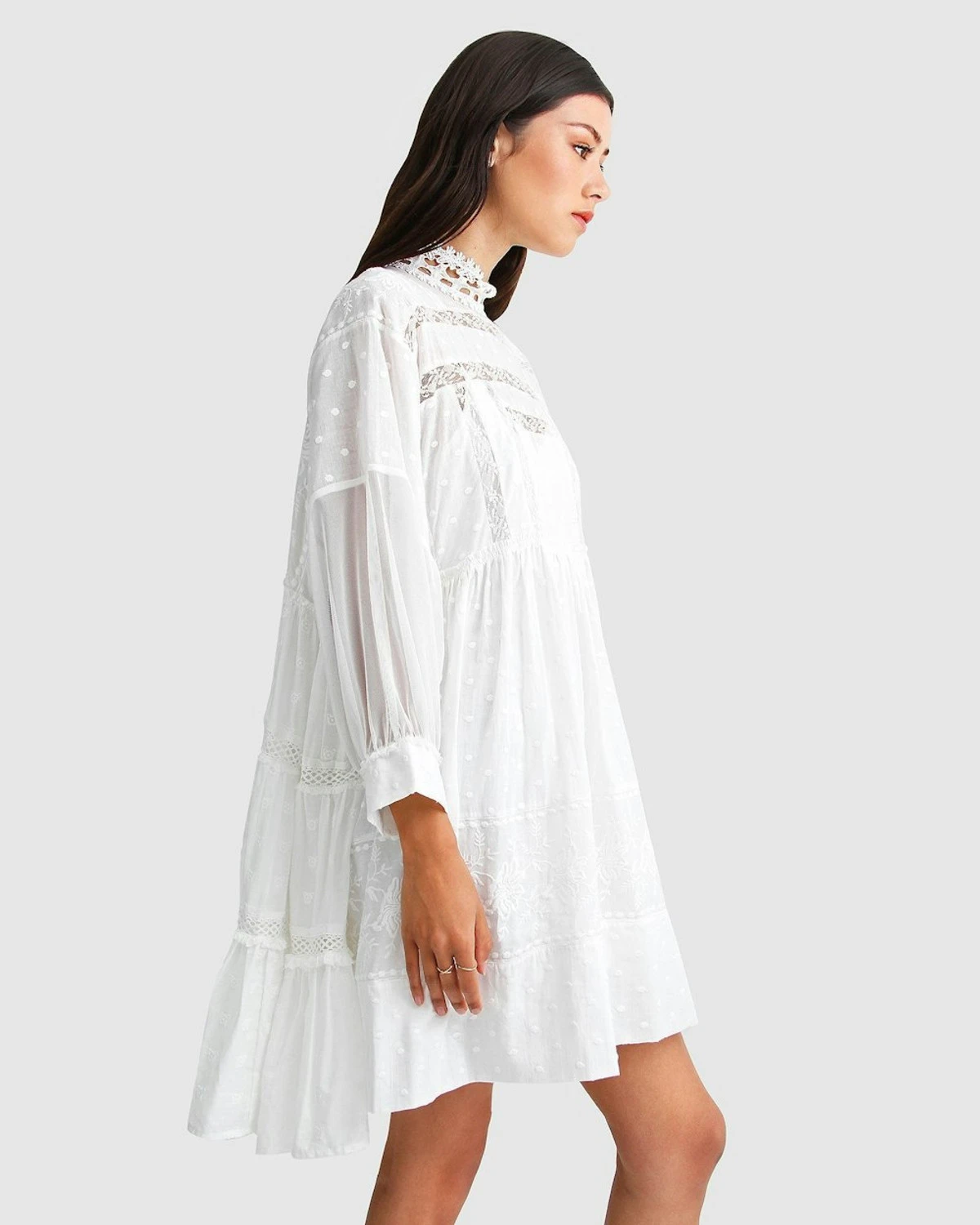 Unforgettable Oversized Lace Mini Dress - White 6 Unforgettable Oversized Lace Mini Dress - White - Image 4