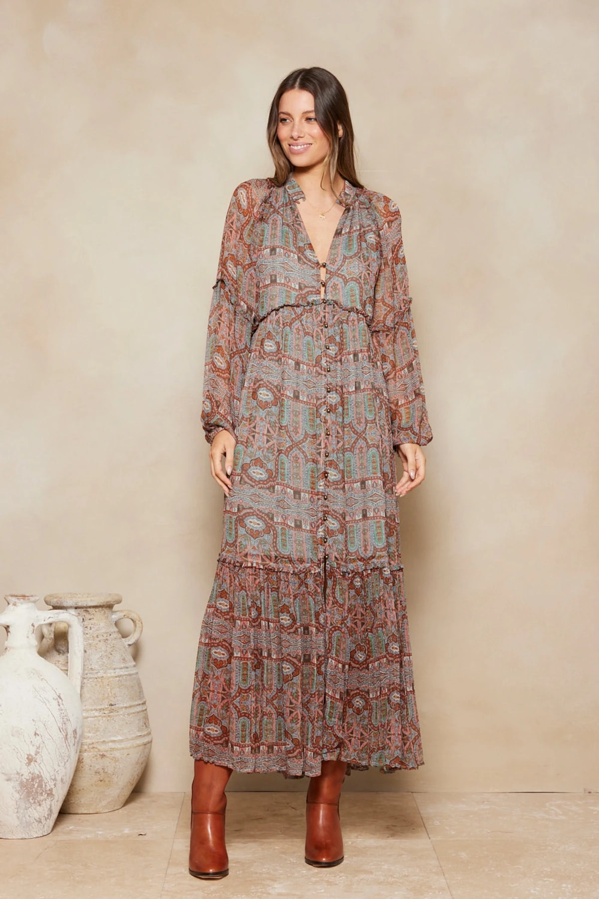 Marjorie Isla Maxi Dress - Sandshell 14 Marjorie Isla Maxi Dress - Sandshell - Image 12