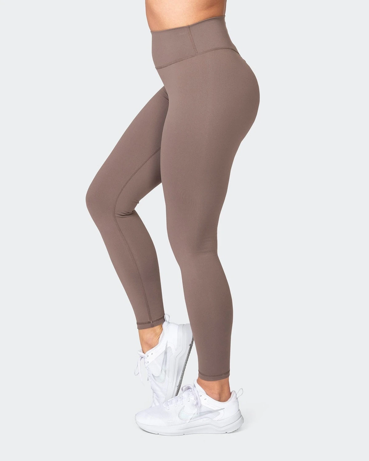 Signature Scrunch Ankle Length Leggings -Taupe 6 Signature Scrunch Ankle Length Leggings -Taupe - Image 4