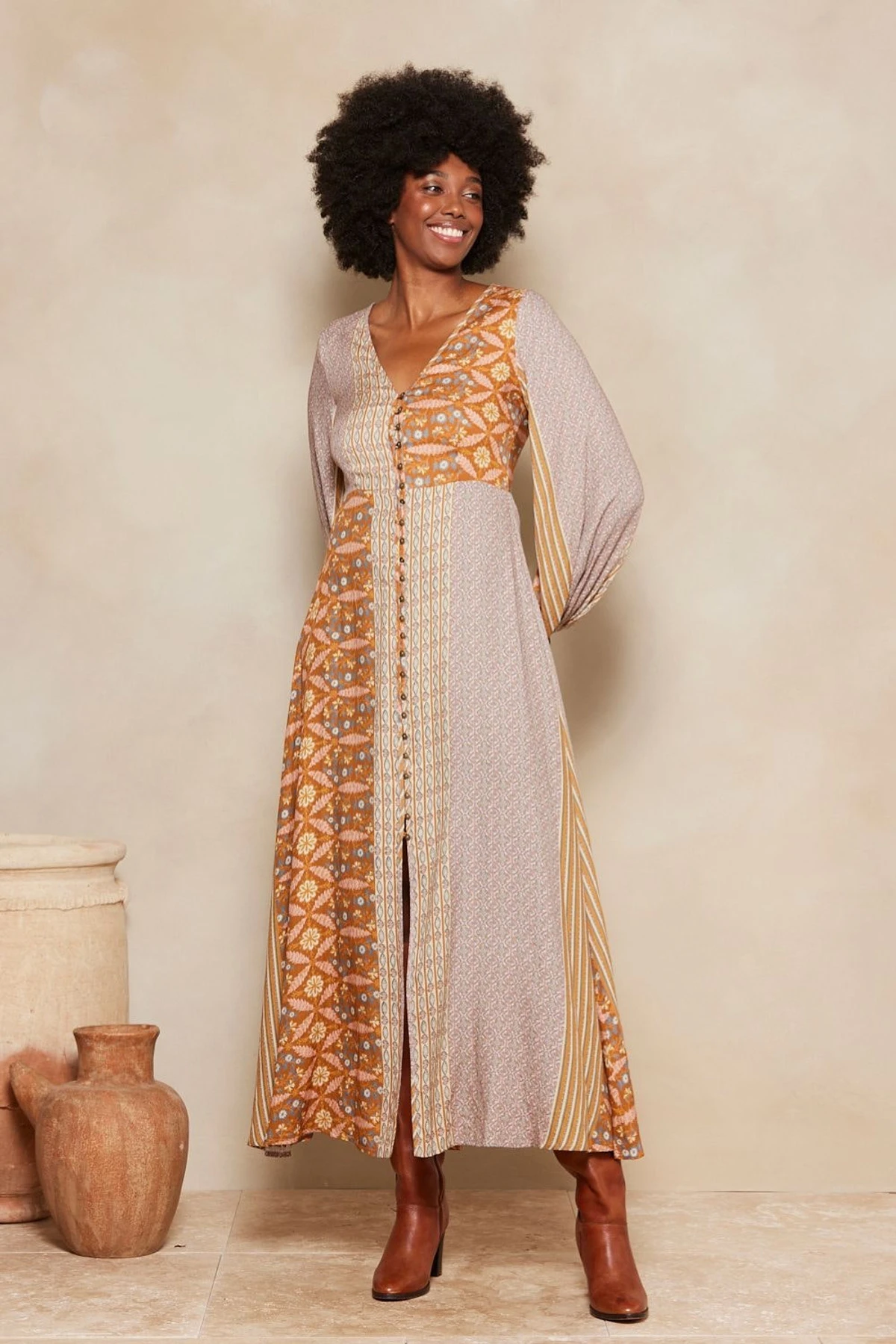 Alora Iola Maxi Dress - Alora Tan Stripe 16 Alora Iola Maxi Dress - Alora Tan Stripe - Image 14