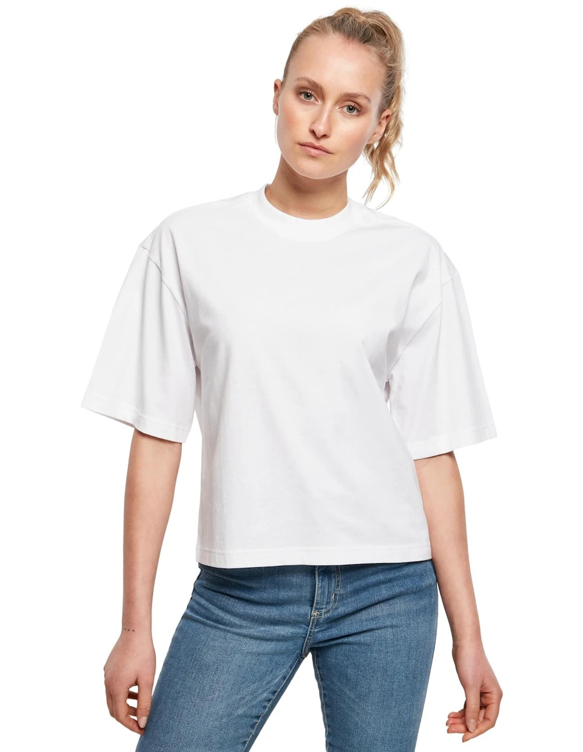 URBAN CLASSICS Womens Organic Oversized Tee - White 6 URBAN CLASSICS Womens Organic Oversized Tee - White - Image 4