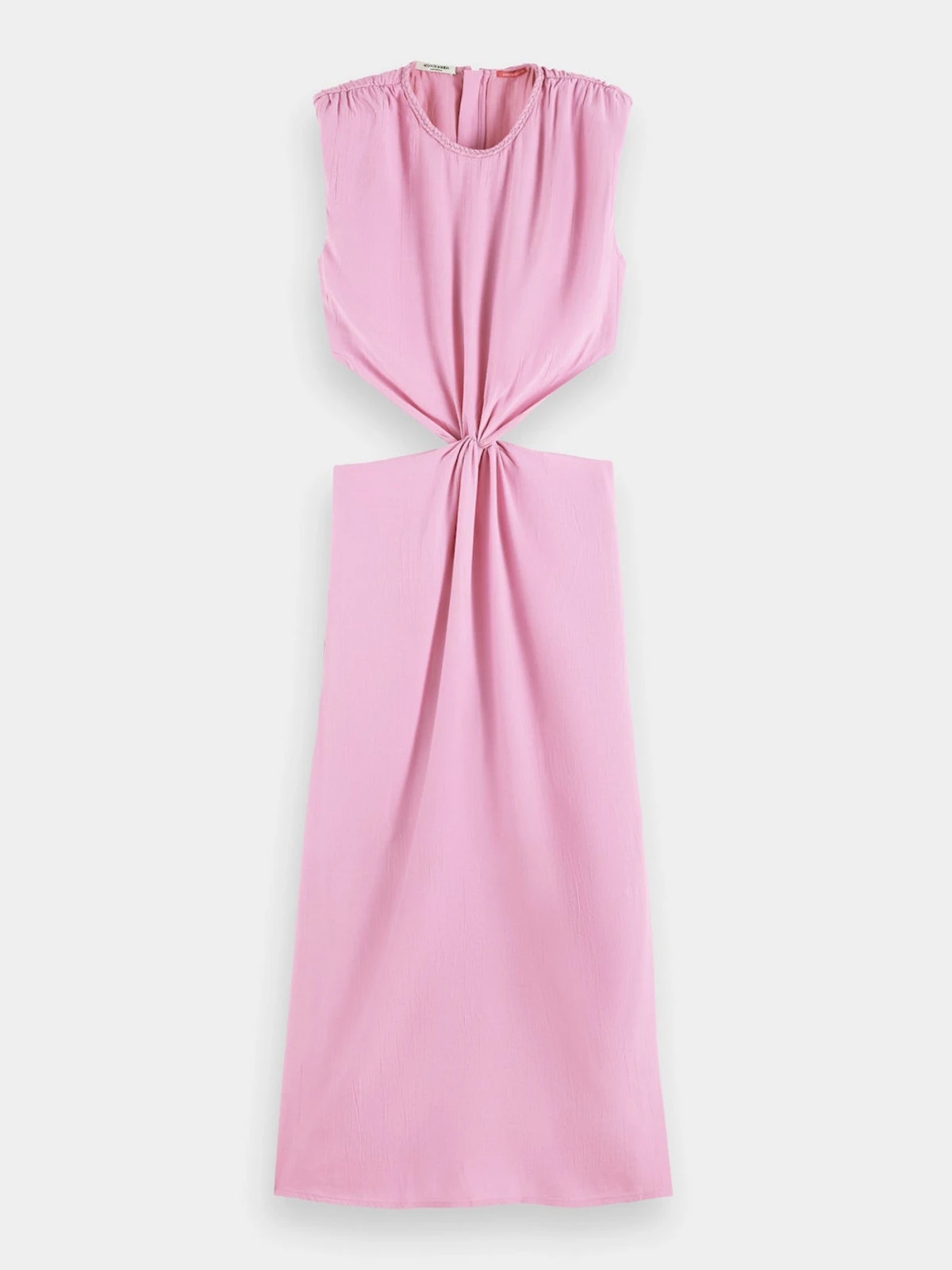 Scotch & Soda Draped Structured Shoulder Midi Dress - 100515529 4 Scotch & Soda Draped Structured Shoulder Midi Dress - 100515529 - Image 2