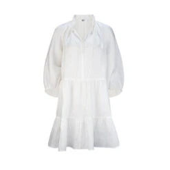 PEBBLY DRESS CRISP WHITE