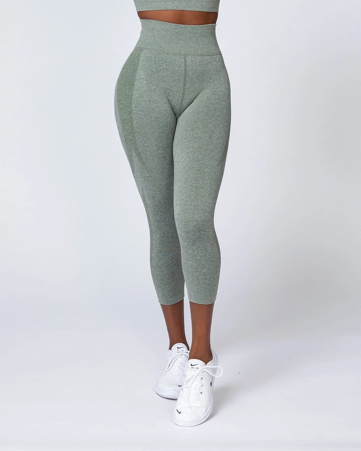 Shape Up Seamless 7/8 Leggings - Khaki Marl 13 Shape Up Seamless 7/8 Leggings - Khaki Marl - Image 11