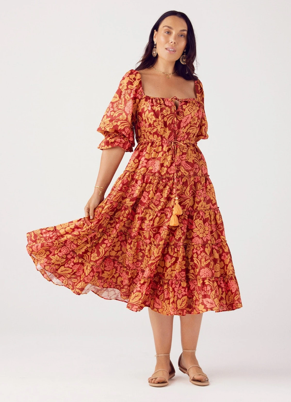 Isabella Tiered Peasant Dress PEONIA 9 Isabella Tiered Peasant Dress PEONIA - Image 7