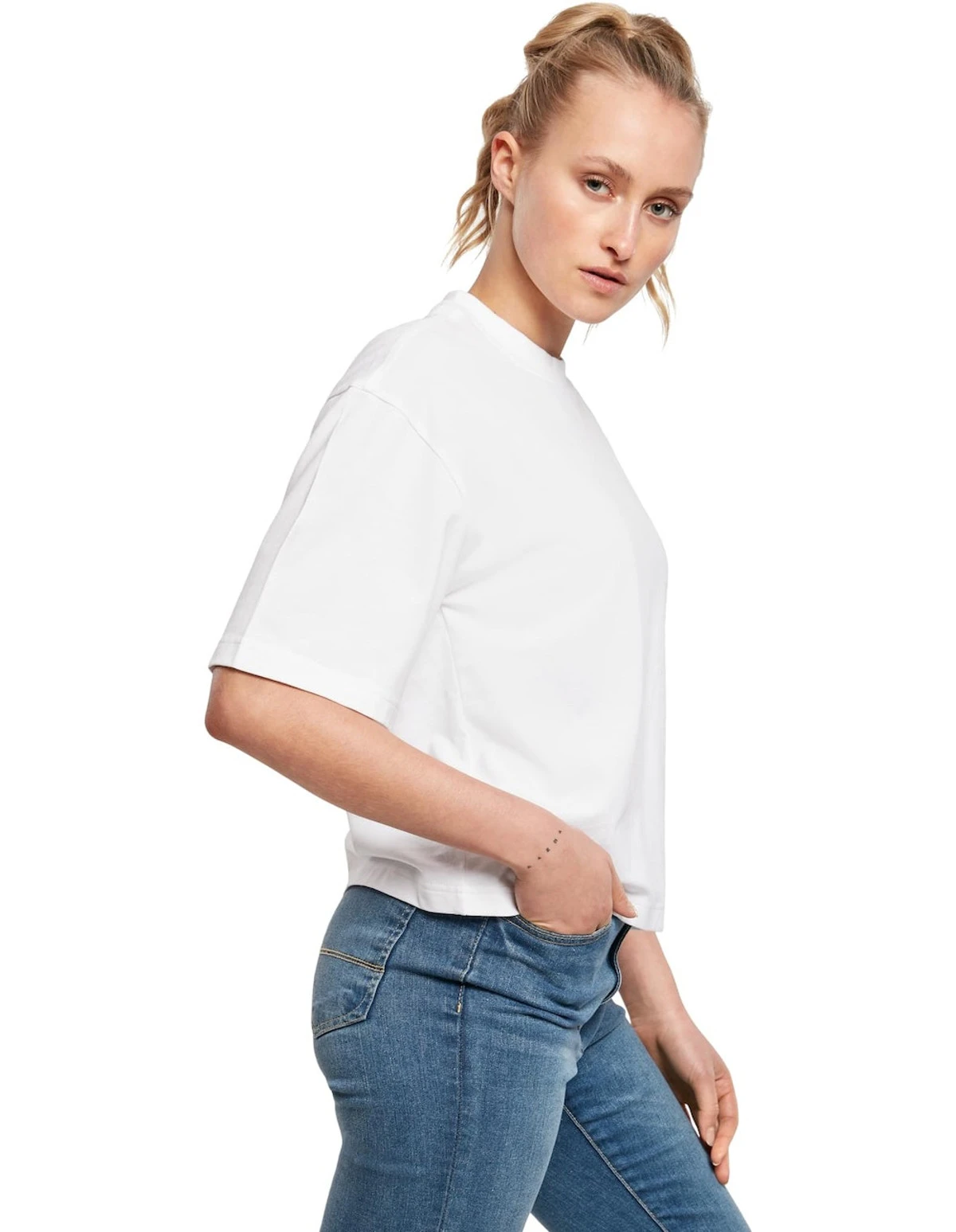 URBAN CLASSICS Womens Organic Oversized Tee - White 9 URBAN CLASSICS Womens Organic Oversized Tee - White - Image 7