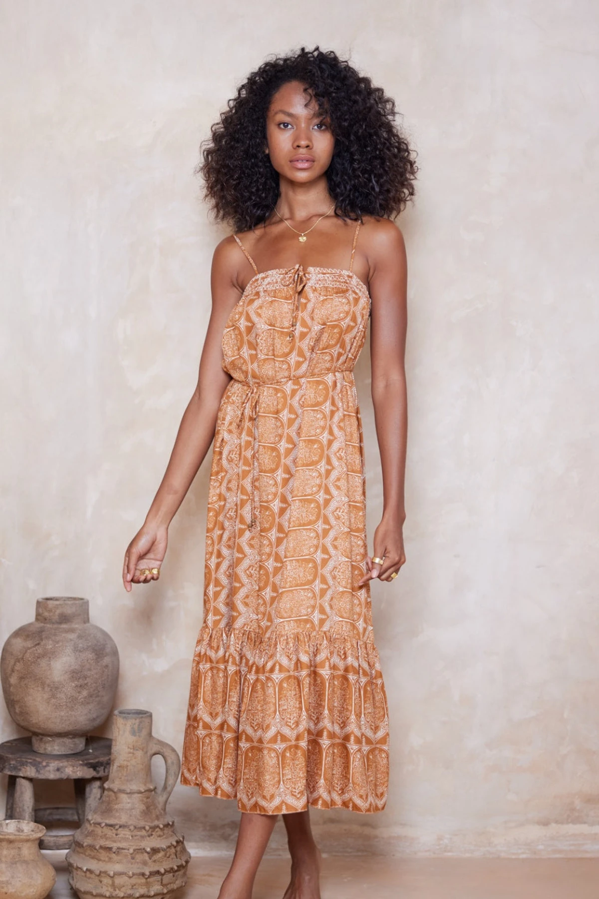 Kienna Tasmin Midi Dress - Caramel 2 Kienna Tasmin Midi Dress - Caramel