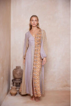 Alora Iola Maxi Dress - Alora Tan Stripe