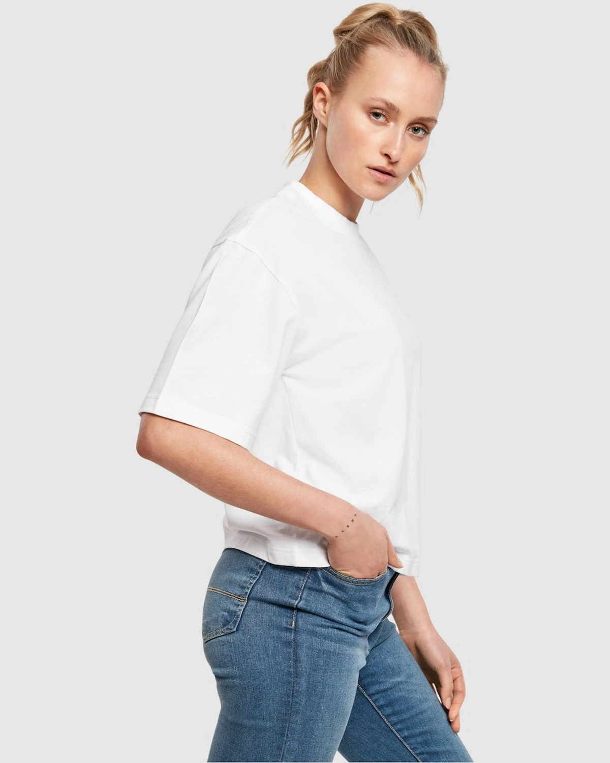 URBAN CLASSICS Womens Organic Oversized Tee - White 15 URBAN CLASSICS Womens Organic Oversized Tee - White - Image 13