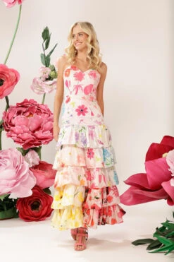 The Rainbow Garden Tiered Dress