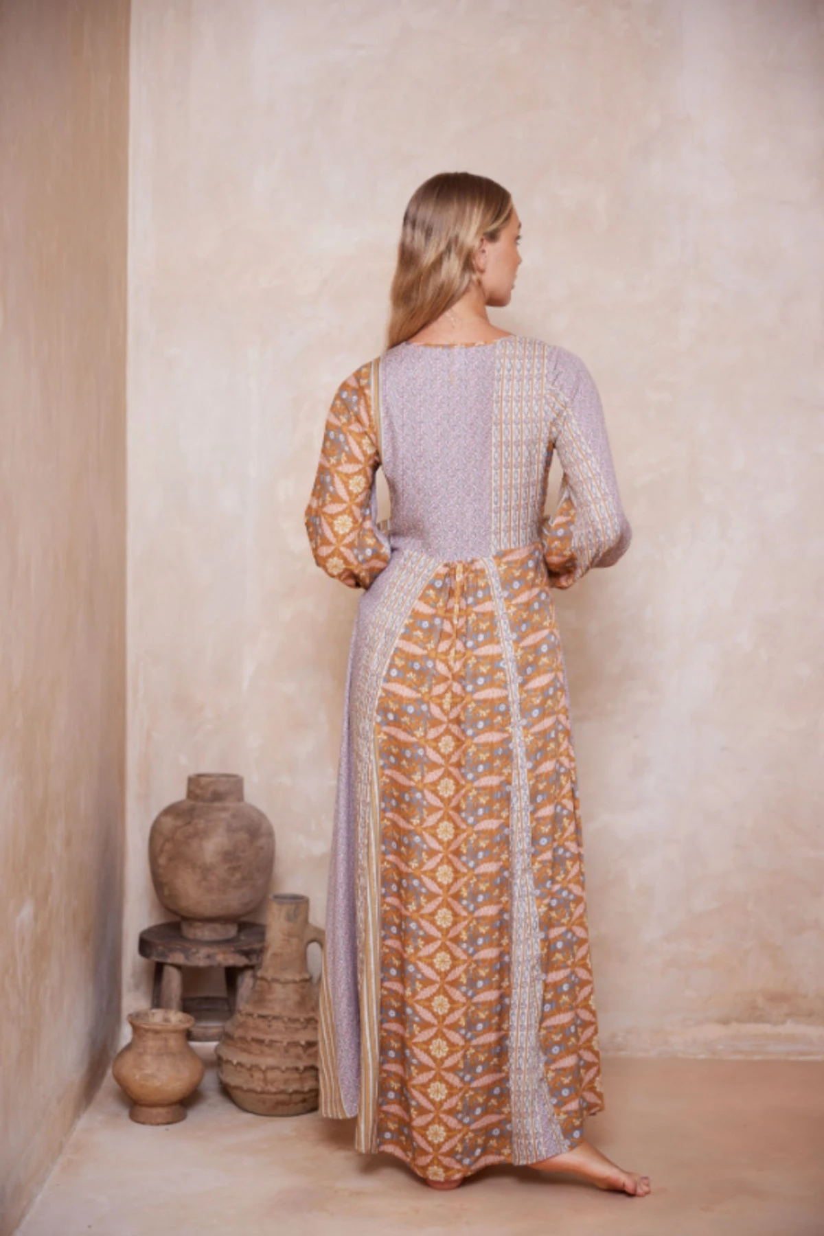 Alora Iola Maxi Dress - Alora Tan Stripe 7 Alora Iola Maxi Dress - Alora Tan Stripe - Image 5