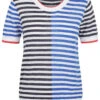 Colour Block Stripe Knit Tee - Navy / Ocean -Swathera Sales yFUQJNUG0BLLh1ElwHQuOK rA 08605.1710934858